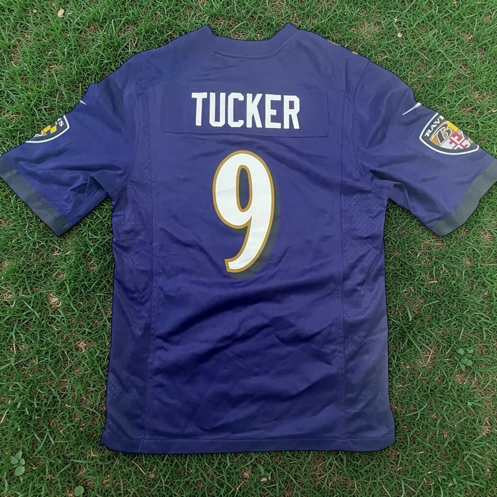 Nike Baltimore Ravens Jersey Mens Small Purple Justin Tucker #9 NFL Football